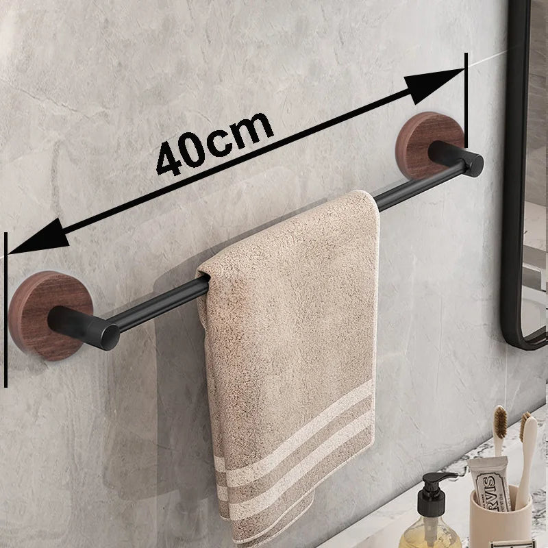 porte serviettes mural moderne noir texture métallique lisse fixé serviette savon brosse tasse