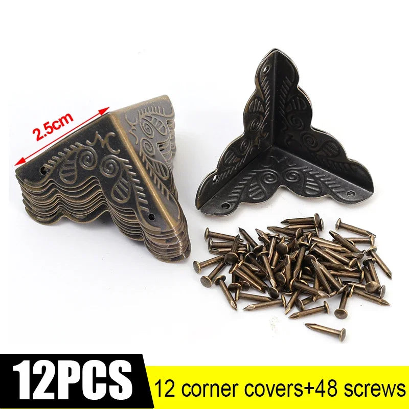 cornières protection d'angle bronze ornements floraux vintage set 120 pièces travaux bois