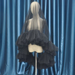 voile mariée tulle plissé blanc crème rose noir vert classique élégant opacité festonné