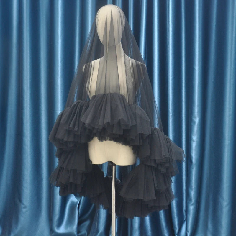 voile mariée tulle plissé blanc crème rose noir vert classique élégant opacité festonné