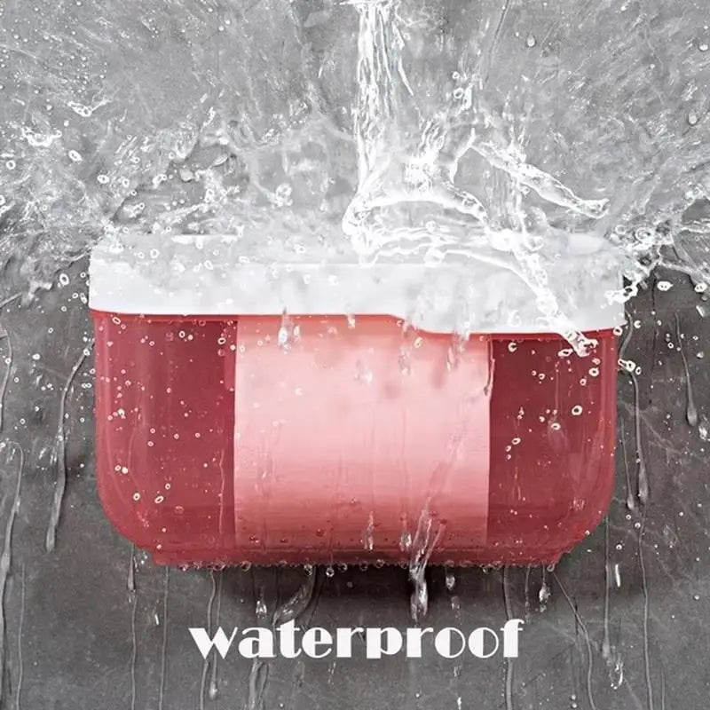 boîte mouchoirs réutilisable transparente moderne adhésif rouge blanche grise salle bain cuisine