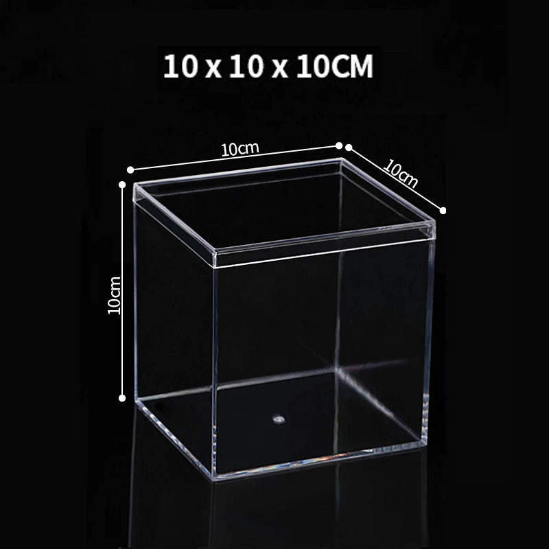 boîtes plastique transparentes modernes boîte bijoux réutiliables boîtes rangement minimalistes transparentes accessoires coiffure pièces