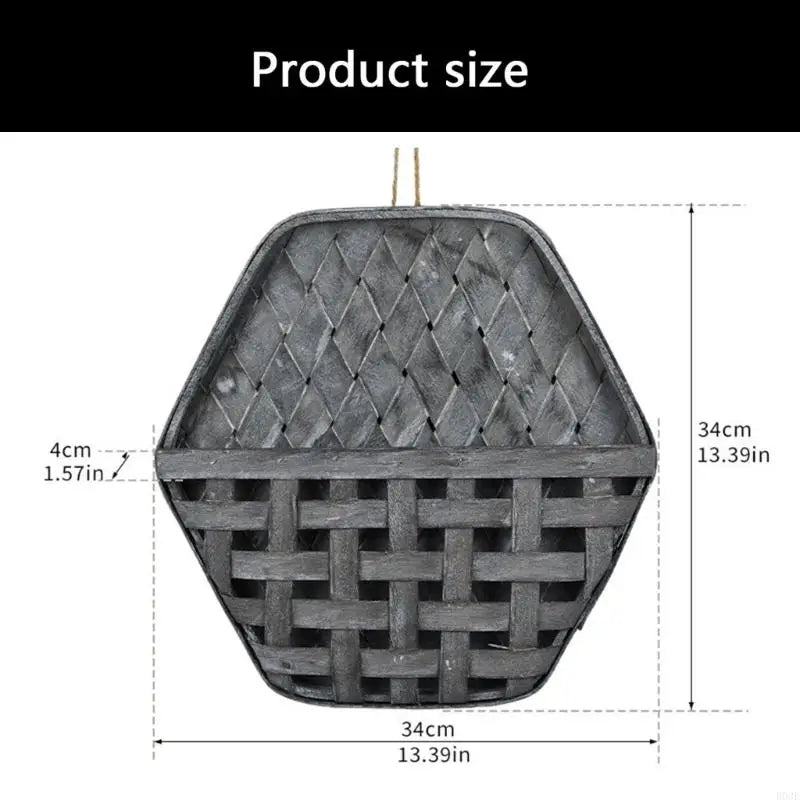 panier tressé suspension murale fleurs plantes séchées rustique bohème champêtreversible crochet