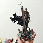 statue résine gris noir figurine articulée épée base sculptée occasion anniversaire thème gens rétro