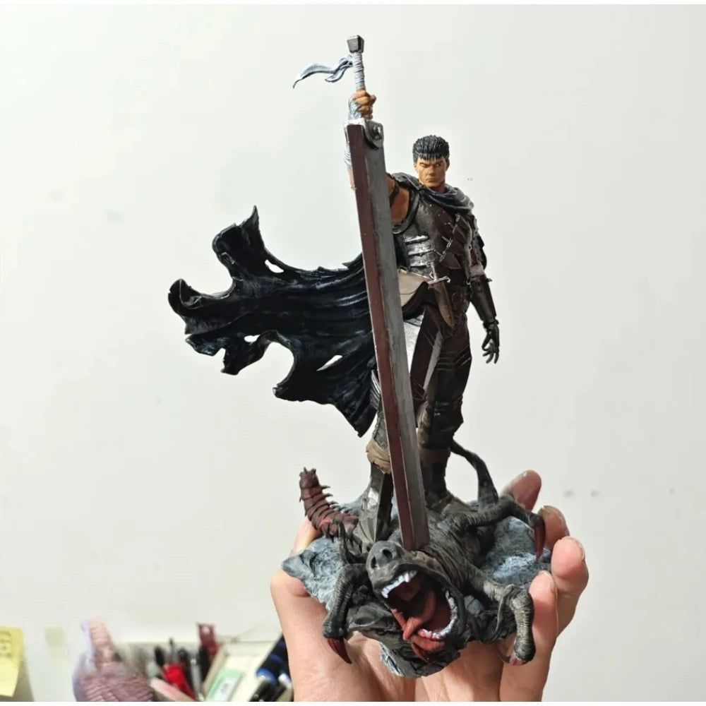 statue résine gris noir figurine articulée épée base sculptée occasion anniversaire thème gens rétro