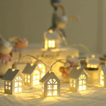 Guirlande lumineuse en bois à piles de 1,5 m avec 10 LED allumées dans une chambre