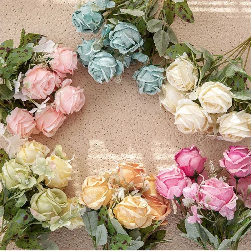 bouquet artificiel roses classique romantique intérieur mariage anniversaire baby shower