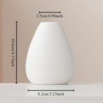 vase céramique blanc minimaliste ligne horizontale décoration intérieur table simpleOpaque