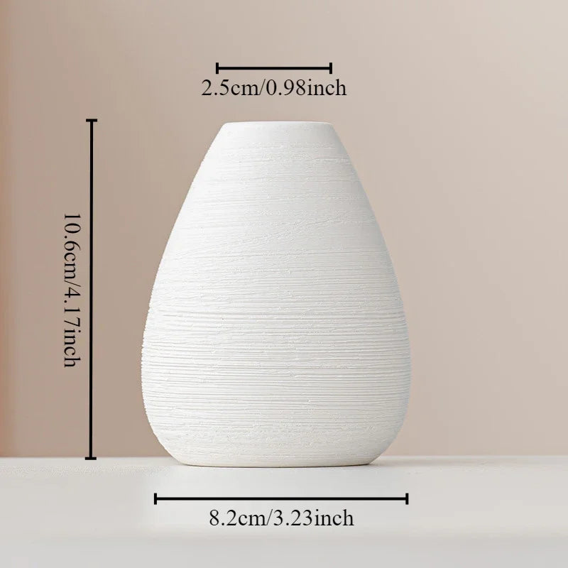 vase céramique blanc minimaliste ligne horizontale décoration intérieur table simpleOpaque