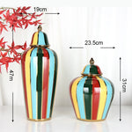 vases decoratifs couverts couleur brillants moderne decoration maison rouge vert bleu