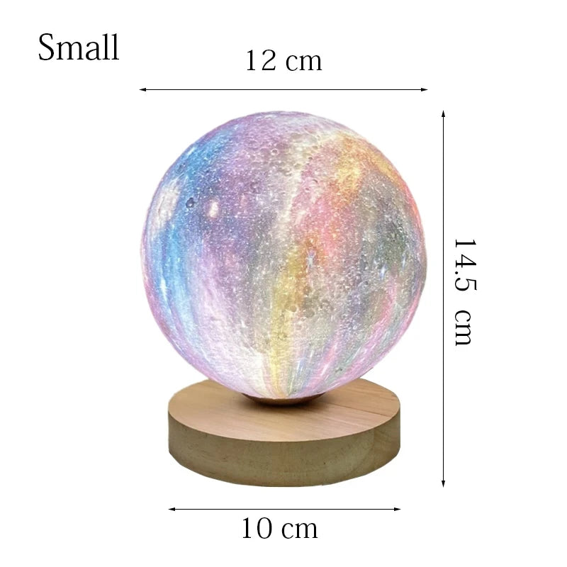 lampe table moderne lune texture marbrée blanc beige 12cm 15cm 18cm
