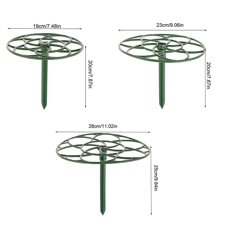 support plante métallique vert jardinage décoration fleuri piquet insertion terreau hauteur diamètre