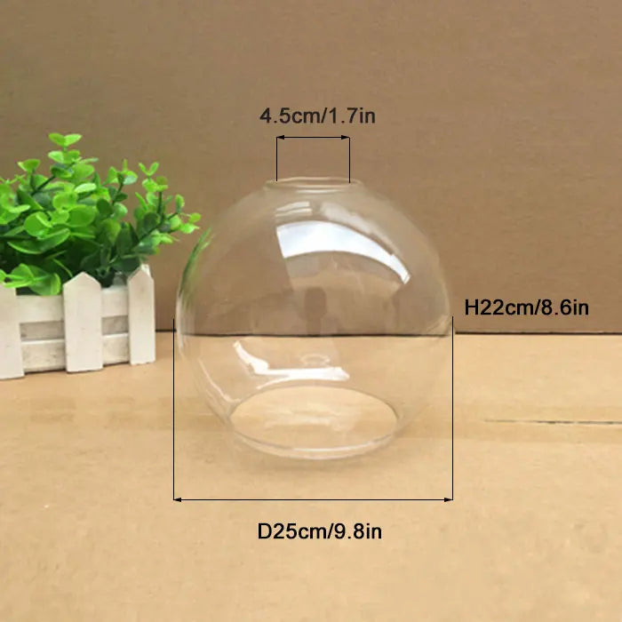 suspension boule verre moderne transparent ambre gris cognac diverse tailles