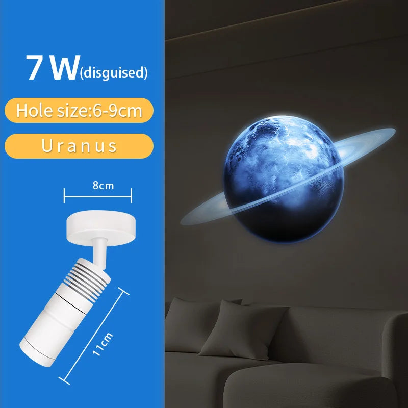 lampe projection lune moderne éclairage blanc gris éclairage intérieur plafonnier led opacité chambre salon