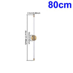 lampe murale moderne transparente dorée 120cm 100cm 80cm 60cm fixée mur led 3000k 4500k