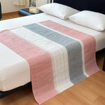 couverture tapis noir blanc grille moderne 110x150cm 160x230cm 200x230cm 230x250cm