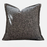 coussin carré jacquard géométrique 100 polyester contemporain beige noir gris vert opacité nordiquecoration maison