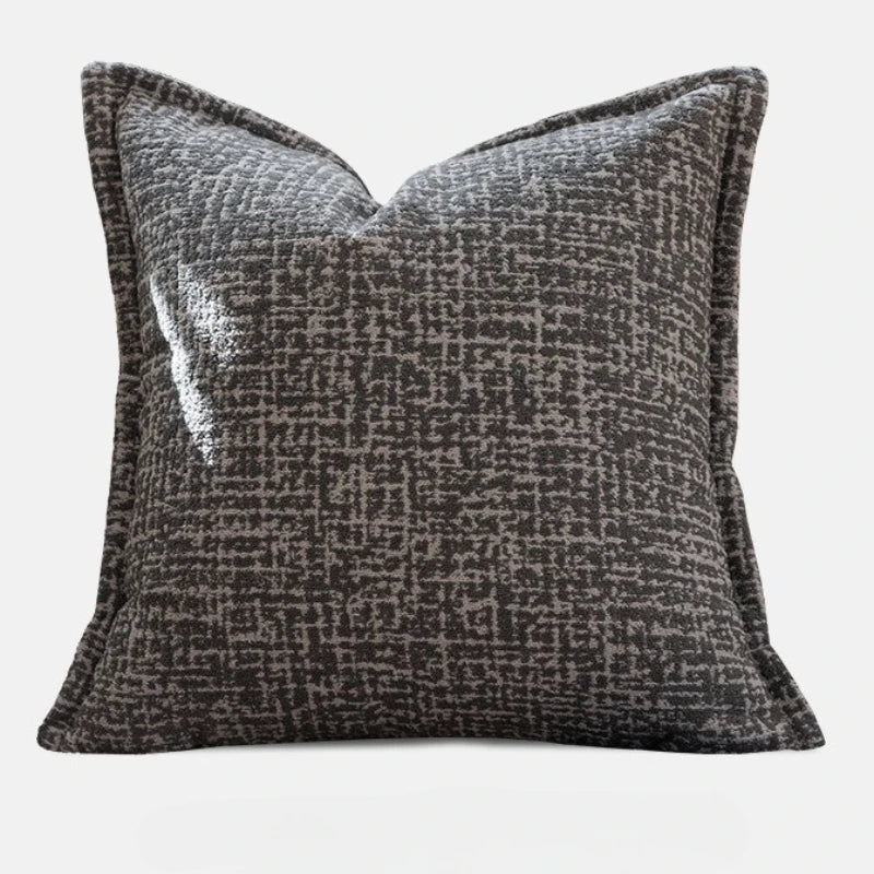 coussin carré jacquard géométrique 100 polyester contemporain beige noir gris vert opacité nordiquecoration maison