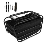 panier vélo acier noir jaune urbain cage tissu texturé pratique animaux commuting touring