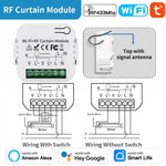 rideau module commutation wi fi blanc moderne clips vis connecteurs électriques 70*76mm 80*80mm 66*102mm
