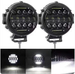 projecteur led phare noir moderne robuste diodes alignées cable ip67