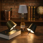 lampe bouteille led rechargeable rgb or noir moderne adhésive