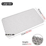 tapis cuisine silicone hexagones moderne noir résistant chaleur antidérapant respectueux environnement