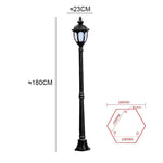 Lampadaire extérieur or noir vintage rétro éclairage public led ip65 aluminium moderne