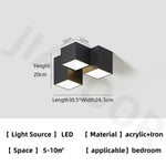 plafonnier moderne minimaliste blanc noir cubique géométrique LED salon chambre étude