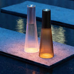 lampe table rechargeable led transparent moderne rayures verticales interrupteur tactile 249 2000 lumens chambre