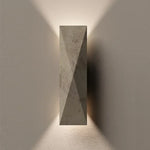 applique murale moderne pierre gris clair aspect granitique led chambre entrée étude interrupteur bouton