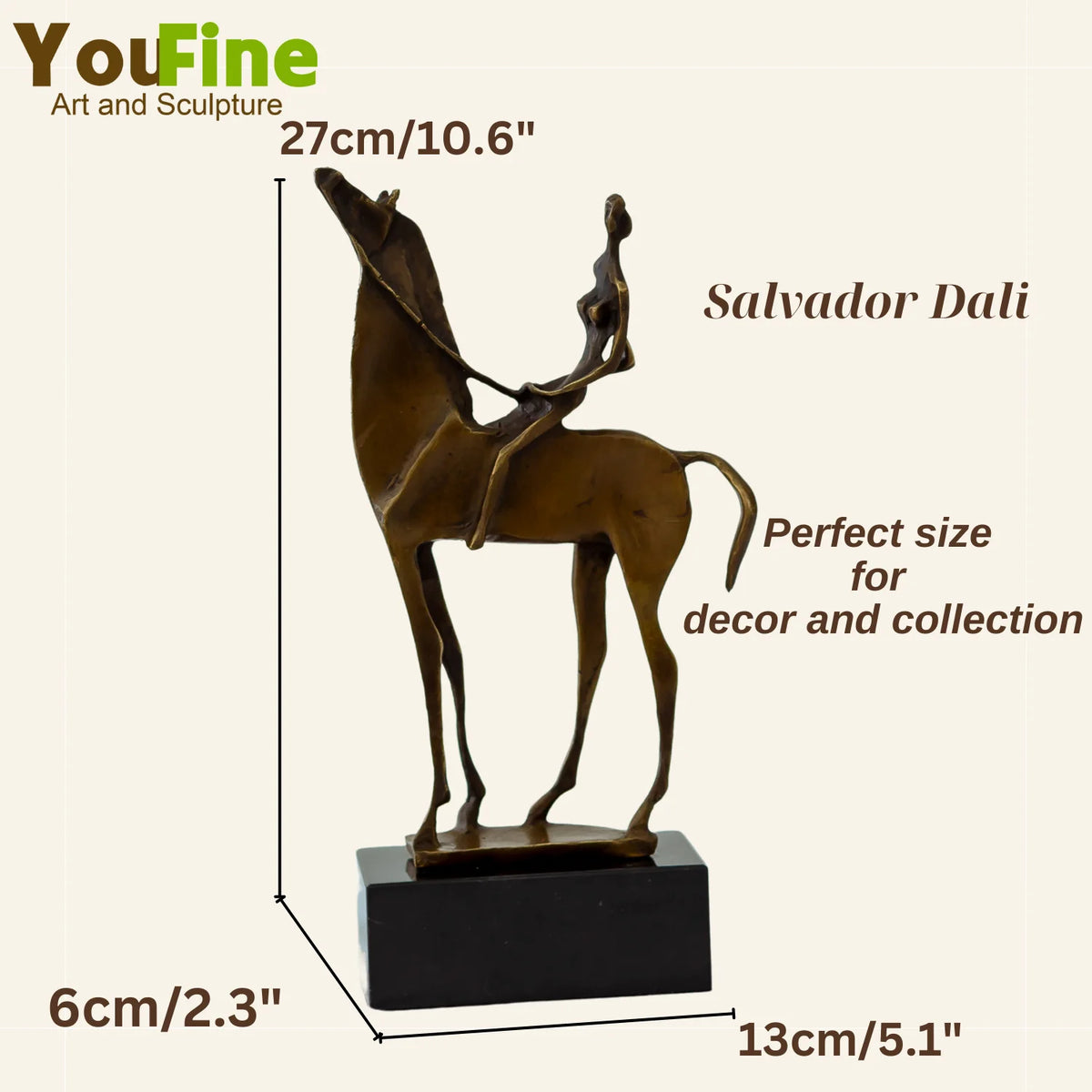 sculpture abstraite femme cheval bronze moderne forme fluide base noire intérieur contemporain
