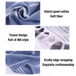serviette plage rayée rose clair coton absorbant rapide sèche moderne minimaliste tassel