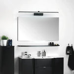 miroir moderne appliques murales led noir blanc éclairage salle bain minimaliste