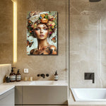 toile d'art contemporaine multicolore floral culinaire opaque sans cadre vertical