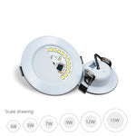 lampe led encastrable blanc moderne clips chambre salon cuisine