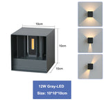 lampe murale led moderne 12w 24w blanc noir aluminium contemporain fixée vis adjustable
