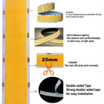 Ruban LED COB flexible plié en forme démontrant sa souplesse