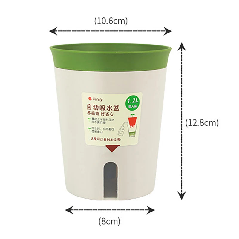 pots plante auto arrosable plastique blanc bleu orange moderne minimaliste 25l 15l