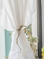 rideau blanc fleuri tulle transparent romantique chambre cuisine 100x130cm 100x200cm