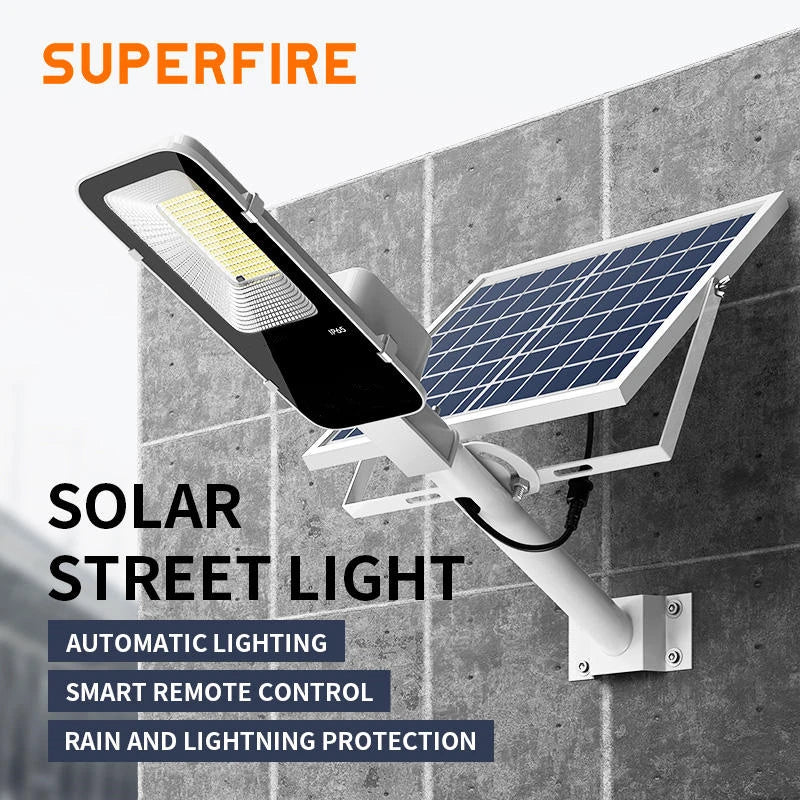 lampadaire solaire moderne panneau polycristallin led noir blanc bleu foncé ip65 étanche automatique garage