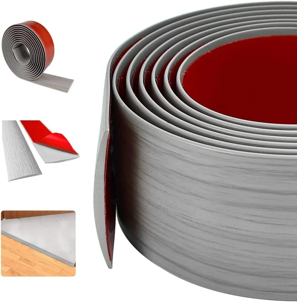 ruban bordure décorative pvc texture bois adhésif gris rouge moderne film protecteur 1mètre 5cm