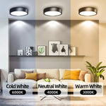 lampe led 5w 10w 15w 25w noir blanc moderne surface vis fixée abat jour