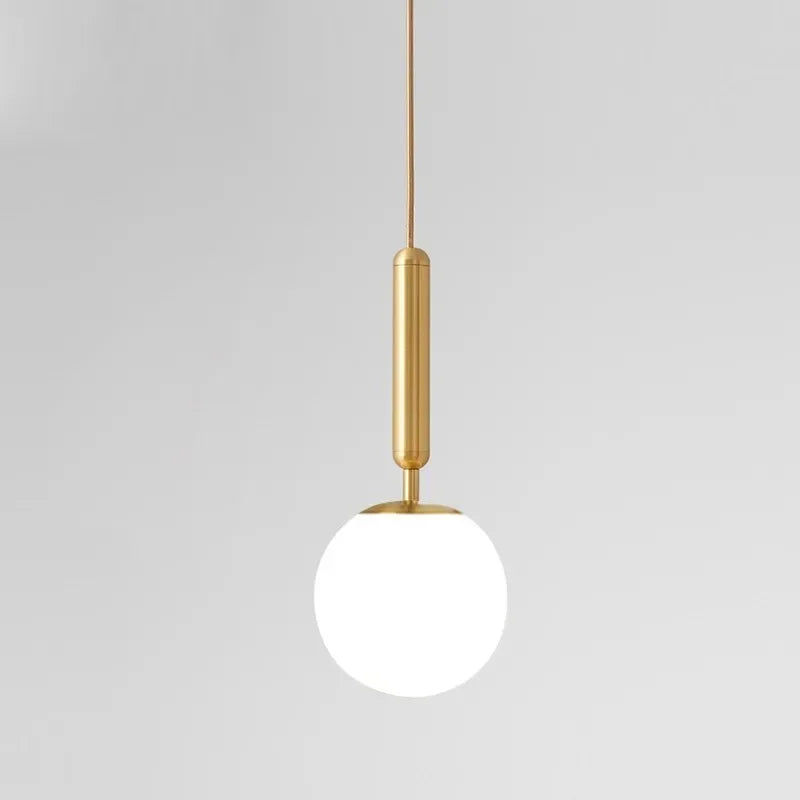 Lampes suspendues modernes verre coloré bleu rouge ambre blanc gris doré noir minimaliste