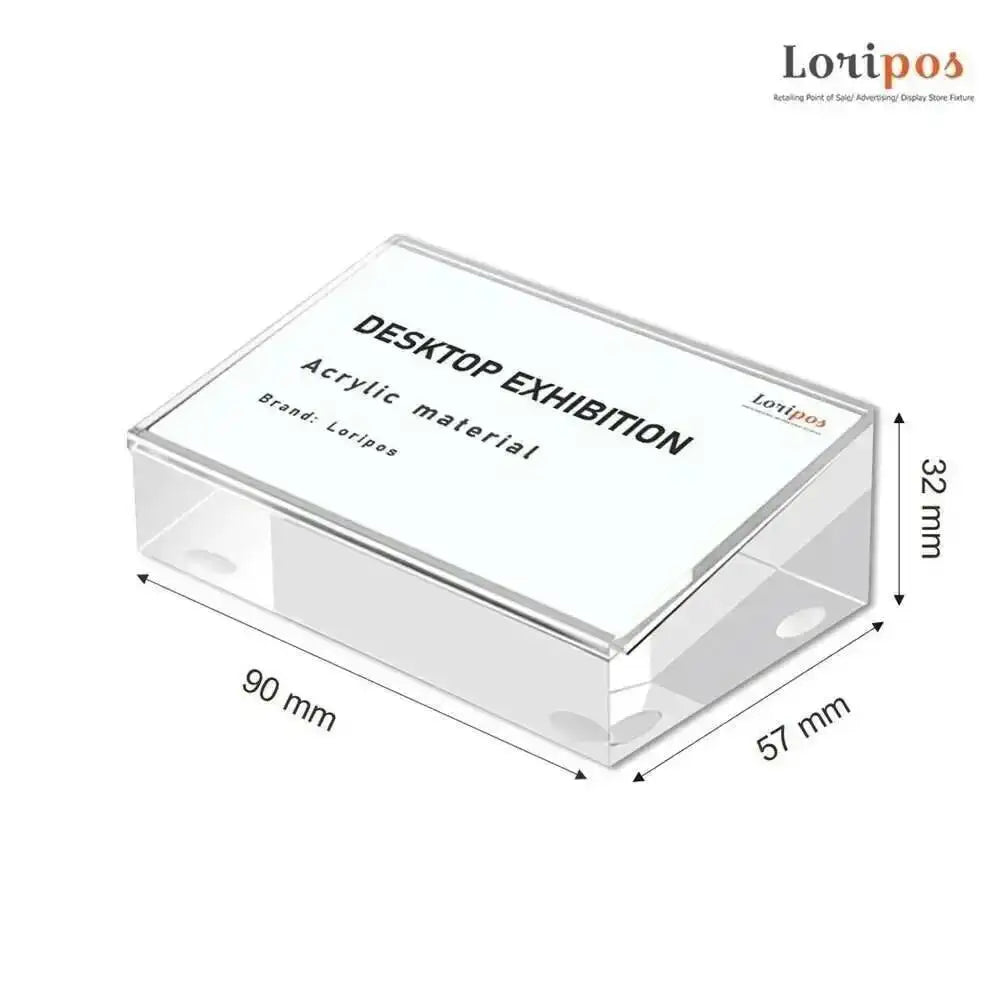 support présentation transparent moderne 90mm 57mm acrylique sans fixation card holder note holder