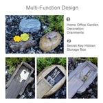 boîte clés secrète résine pierre motifs floraux créative miniature jardin ornement