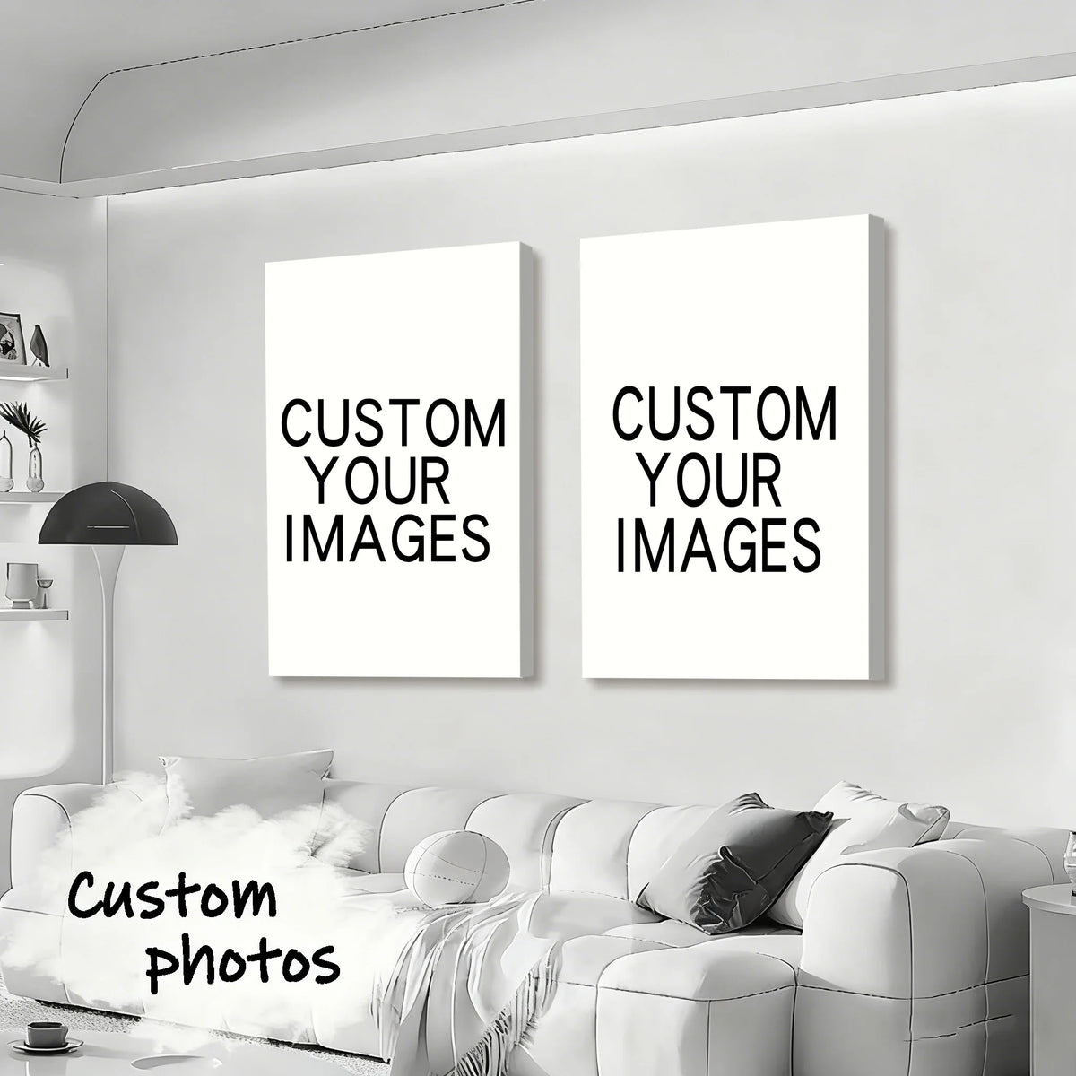 affiches personnalisables blanc texte moderne cadre photo famille animaux anniversaires mariage paysagesDecorationintérieur