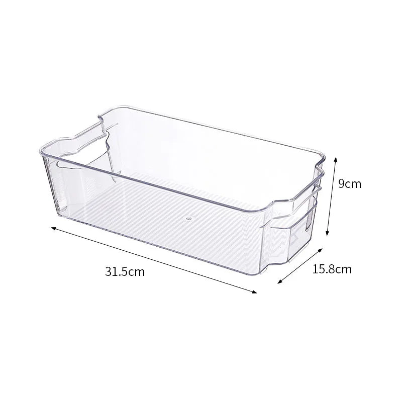 boîtes rangement transparentes moderne poignées crèmes gels lotions fridge organizer