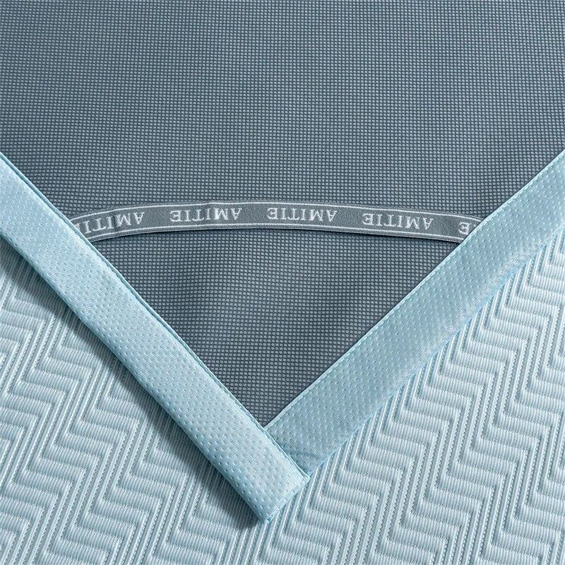 matelas rafraîchissant bleu rayures diagonales tissu pe anti bactéries air perméable lit simple double