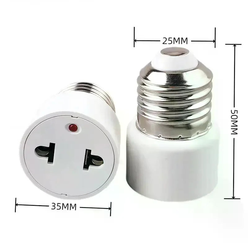 adaptateur culot lampe e27 blanc moderne adhésif prise électrique métal rond lisse